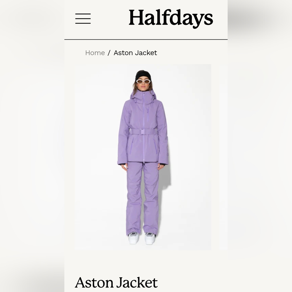 Halfdays ski jacket and bib pants set size S